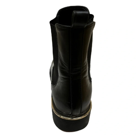 Zara Women’s Black Faux Leather Chelsea Boots Booties Size 40 - Picture 6 of 14